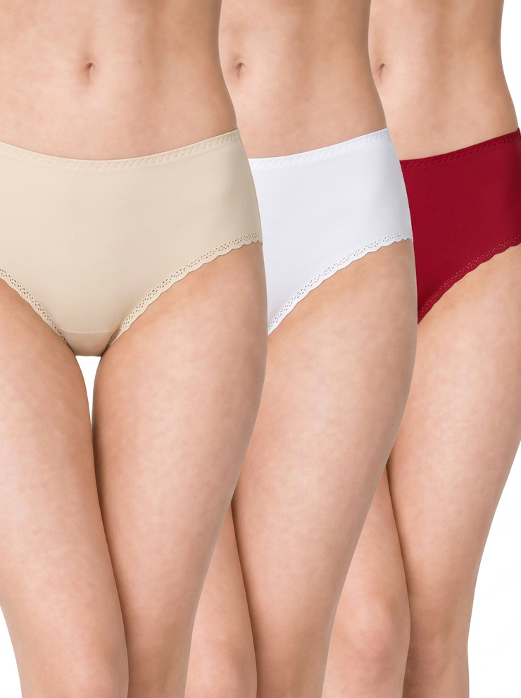 High Rise Scalloped Full Coverage Panty