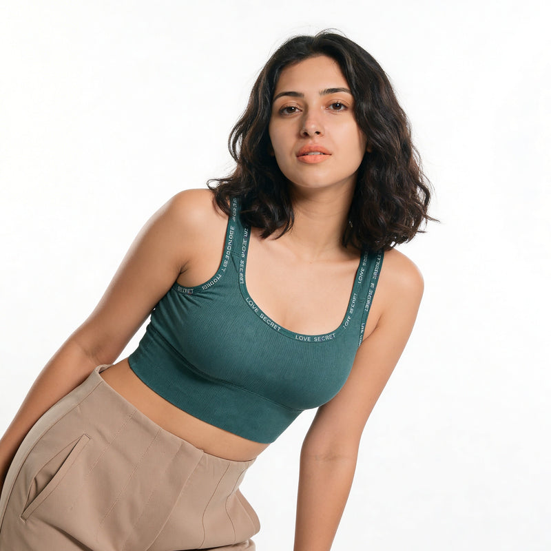 Ribbed Non-Wired Racerback Bra