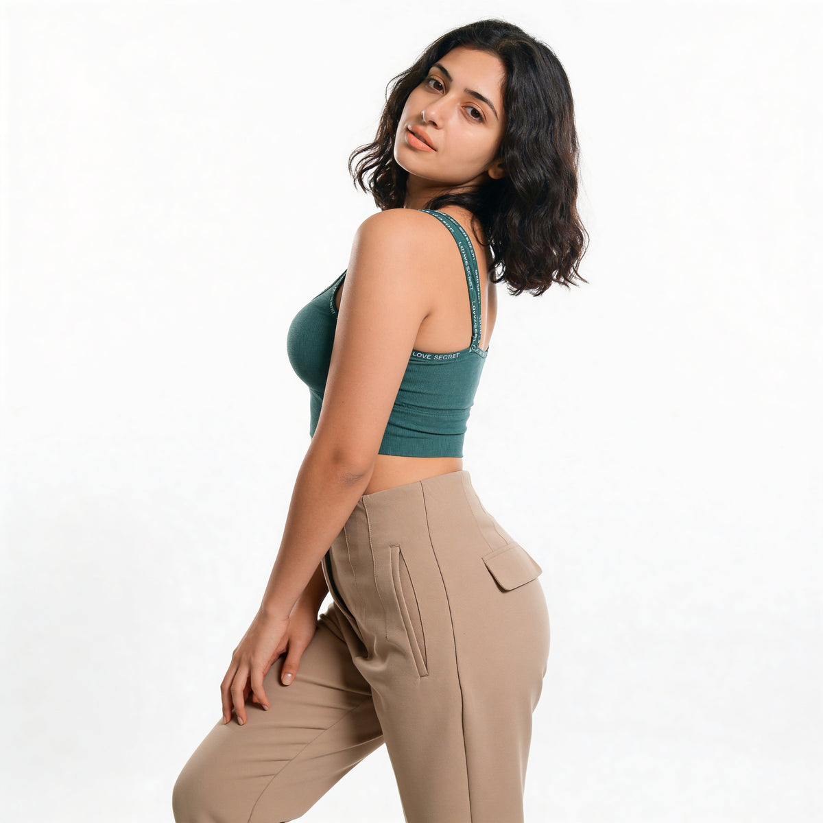 Ribbed Non-Wired Racerback Bra