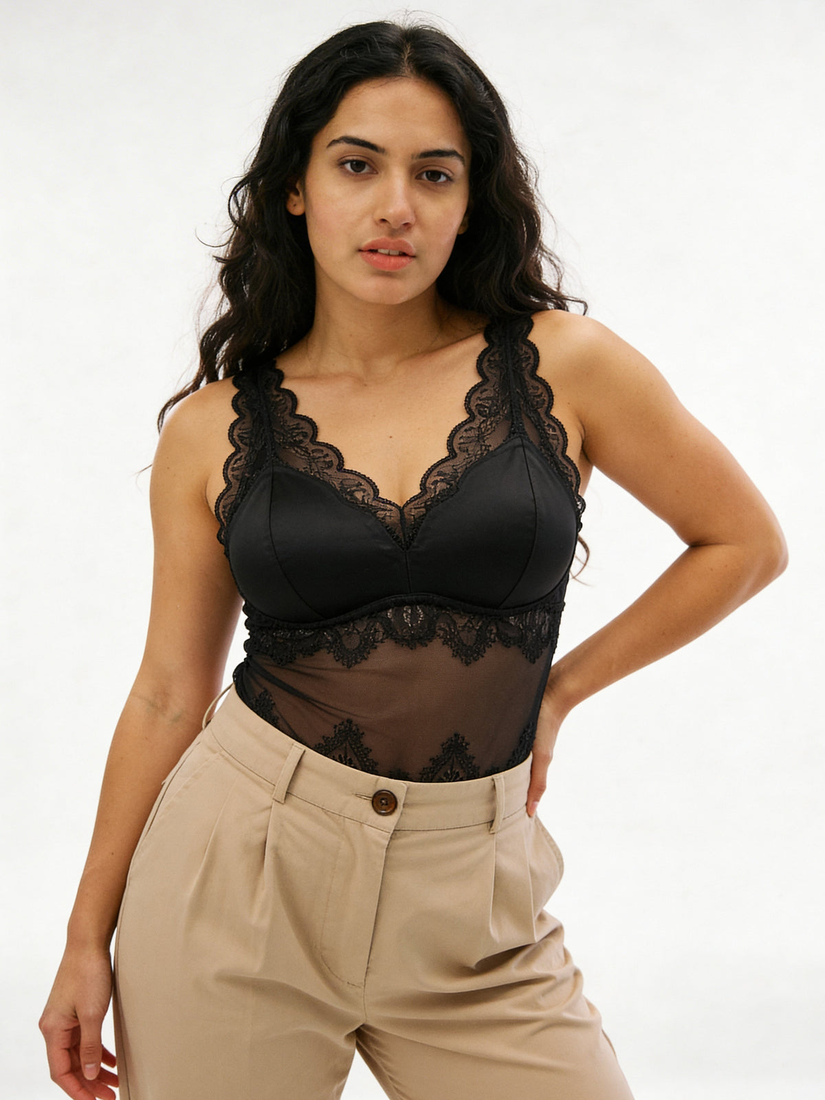 Sheer Lace Push-Up Dress Bra