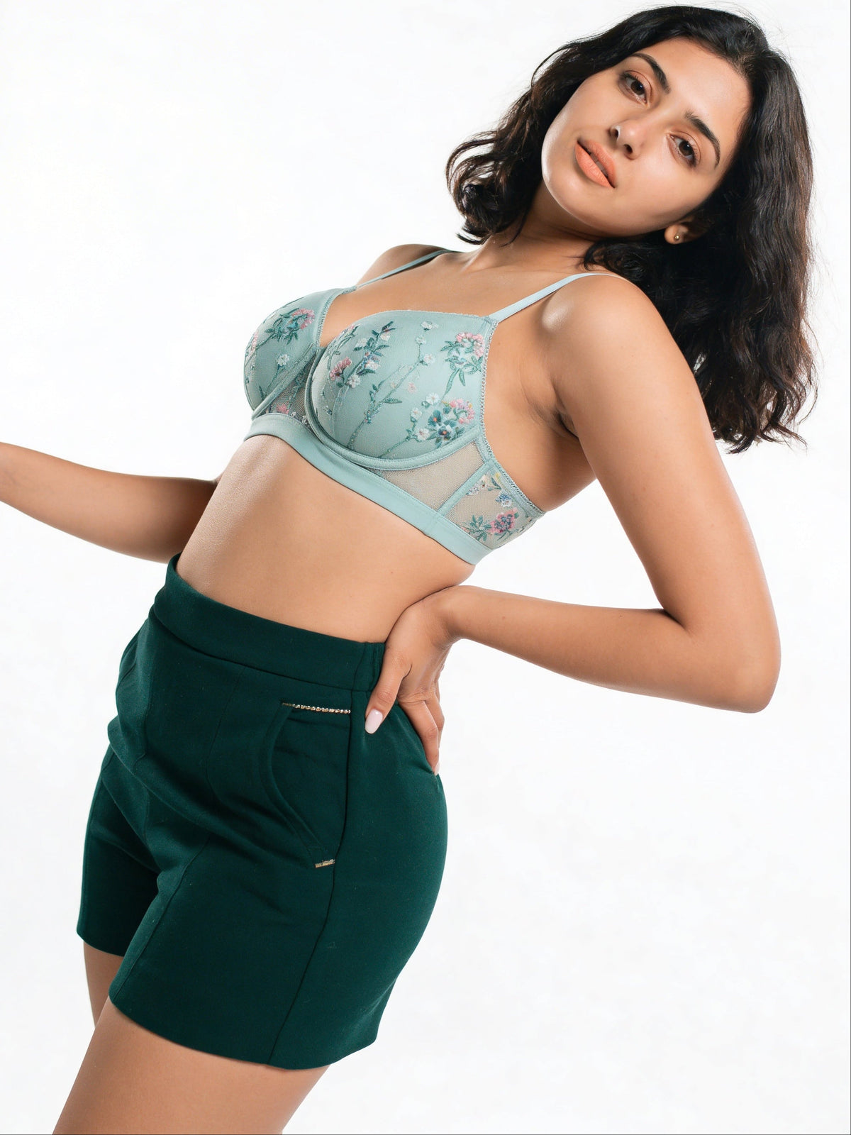 Padded Non-Wired 3/4th Coverage T-Shirt Bra - Floral