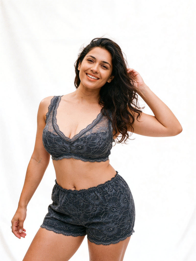 Padded Non Wired Medium Coverage Lace Bra