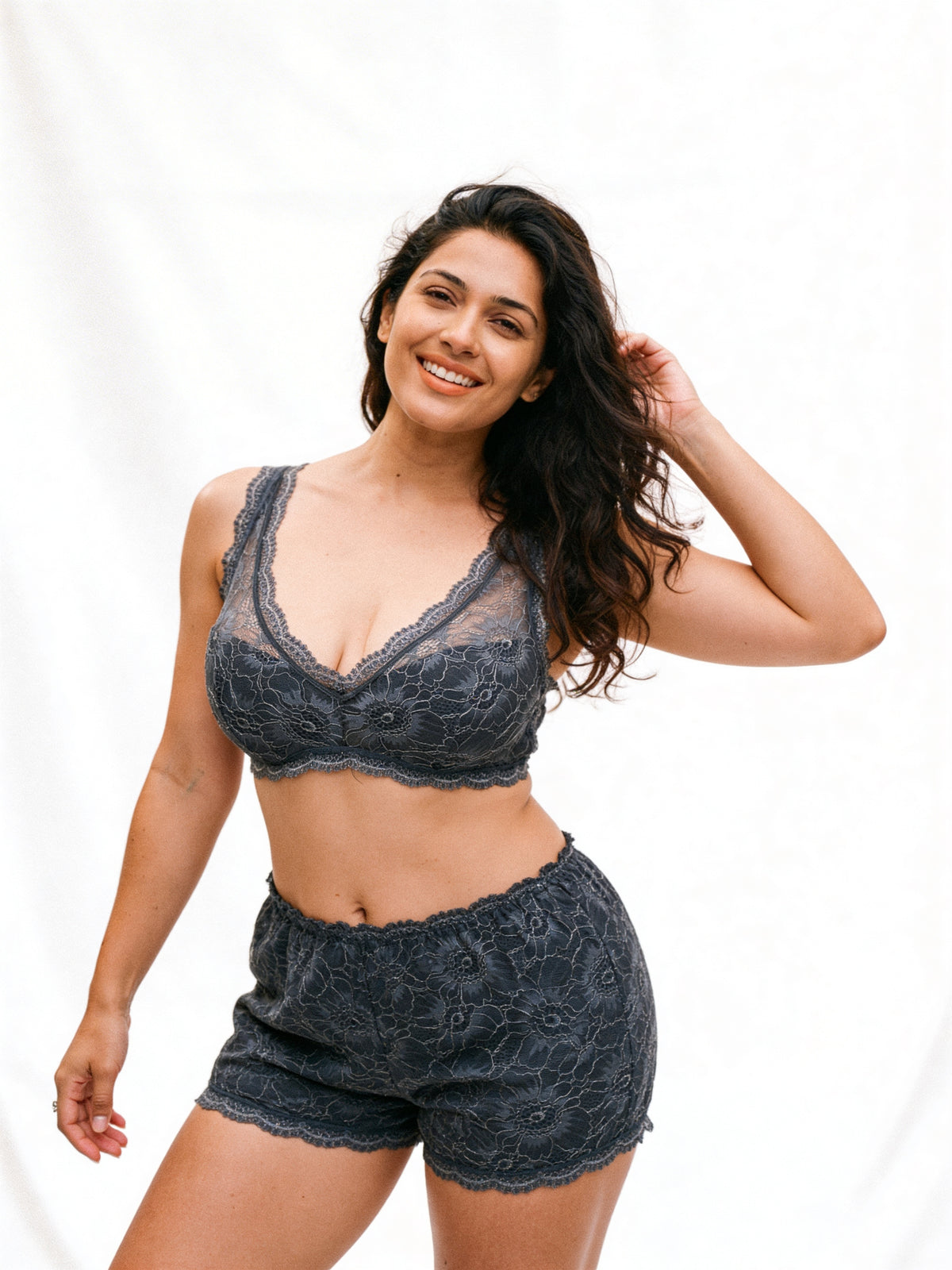 Padded Non Wired Medium Coverage Lace Bra