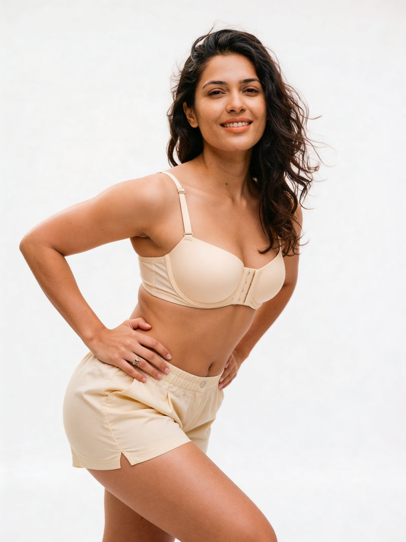 Padded Front Open Non Wired 3/4Th Coverage T-Shirt Bra