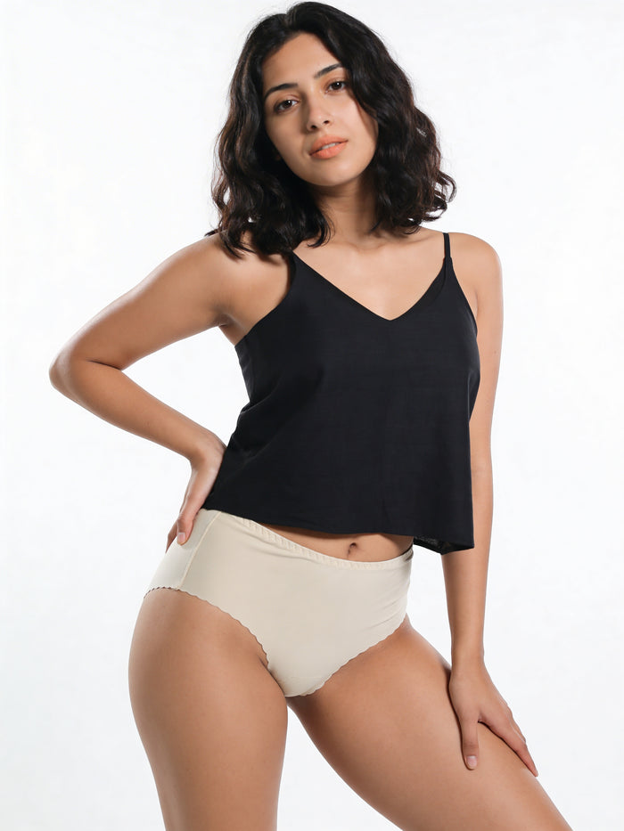 High Rise Scalloped Full Coverage Panty