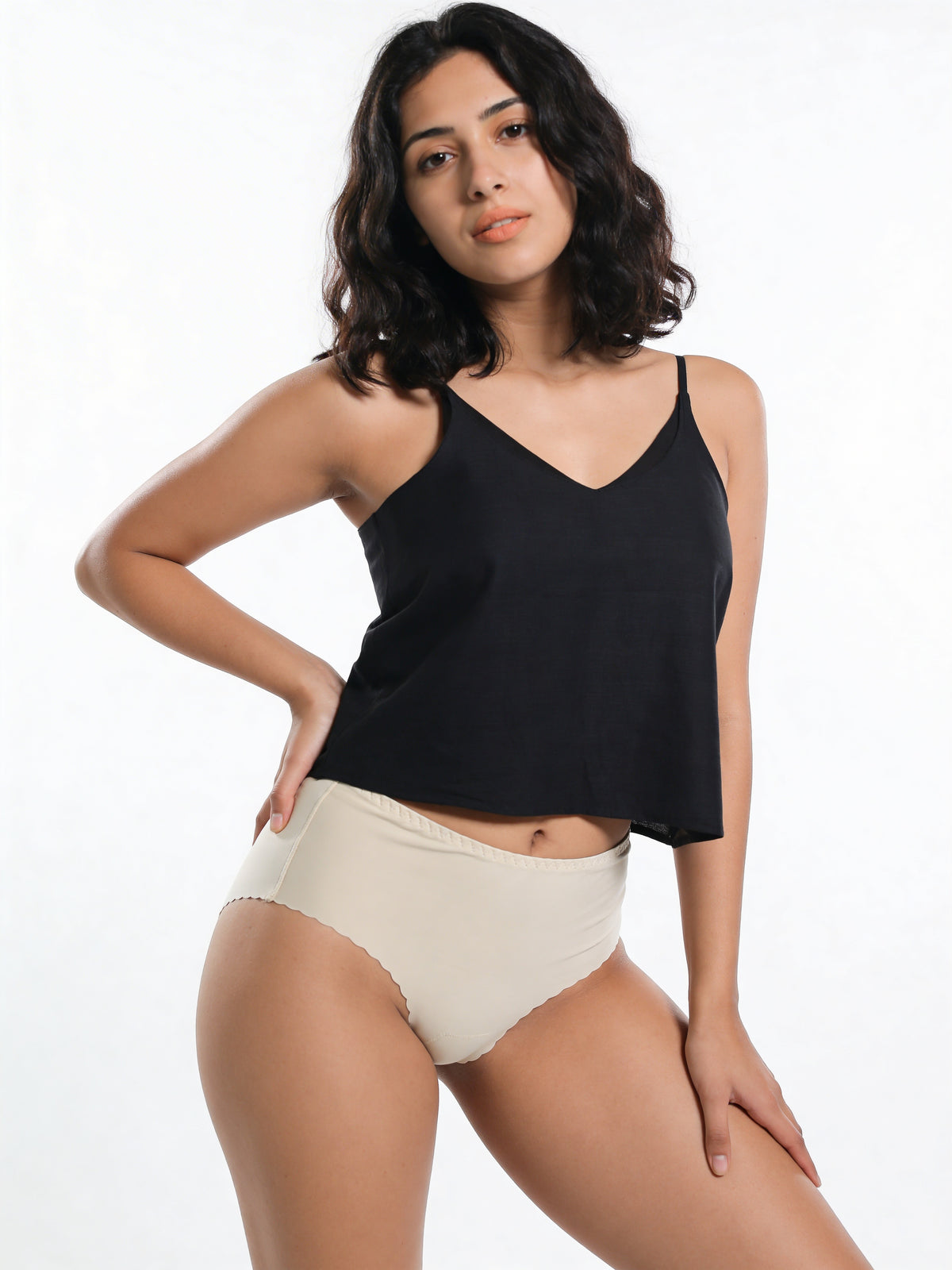 High Rise Scalloped Full Coverage Panty