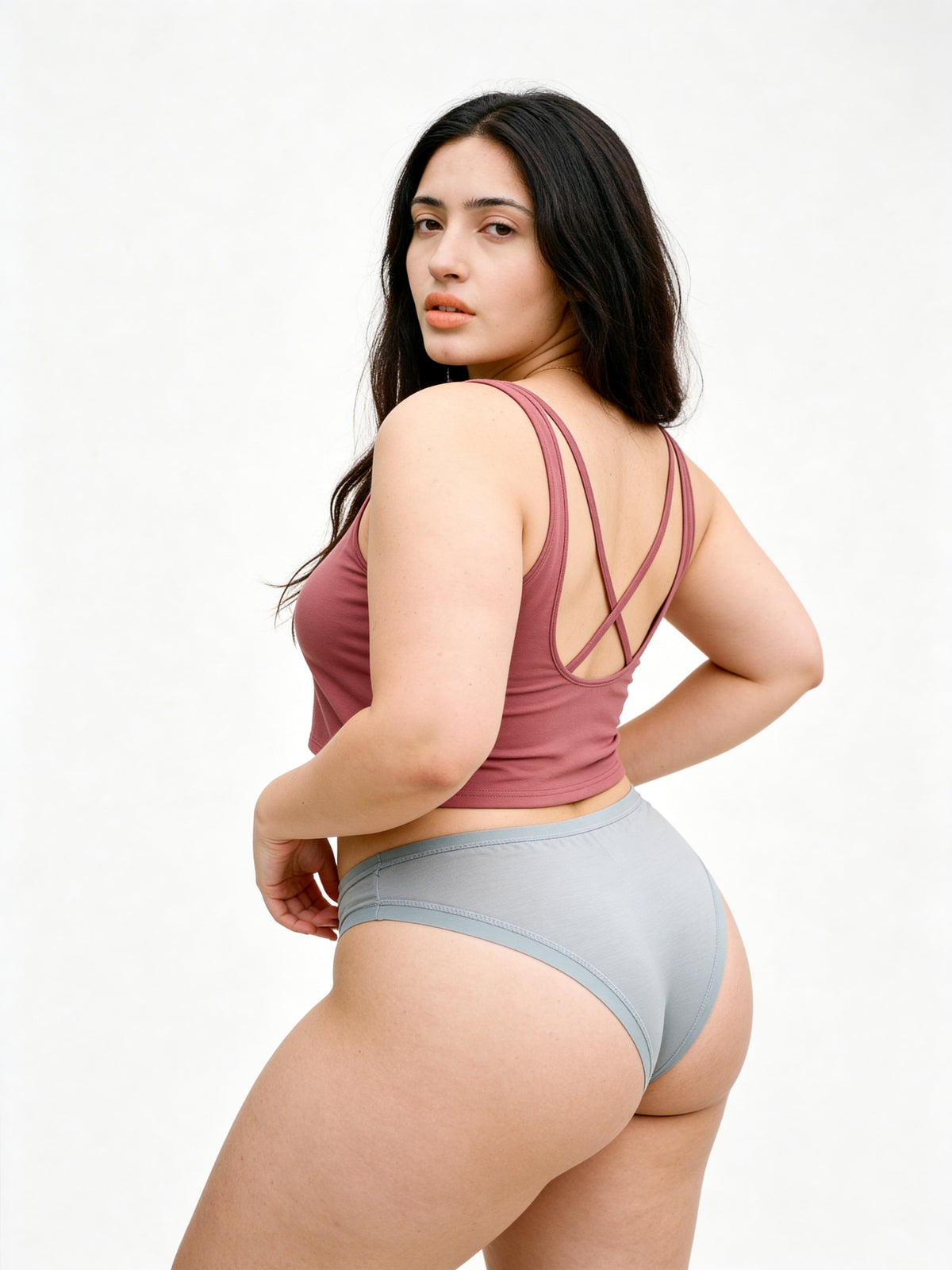 Mid Rise Full Coverage Ribbed Panty