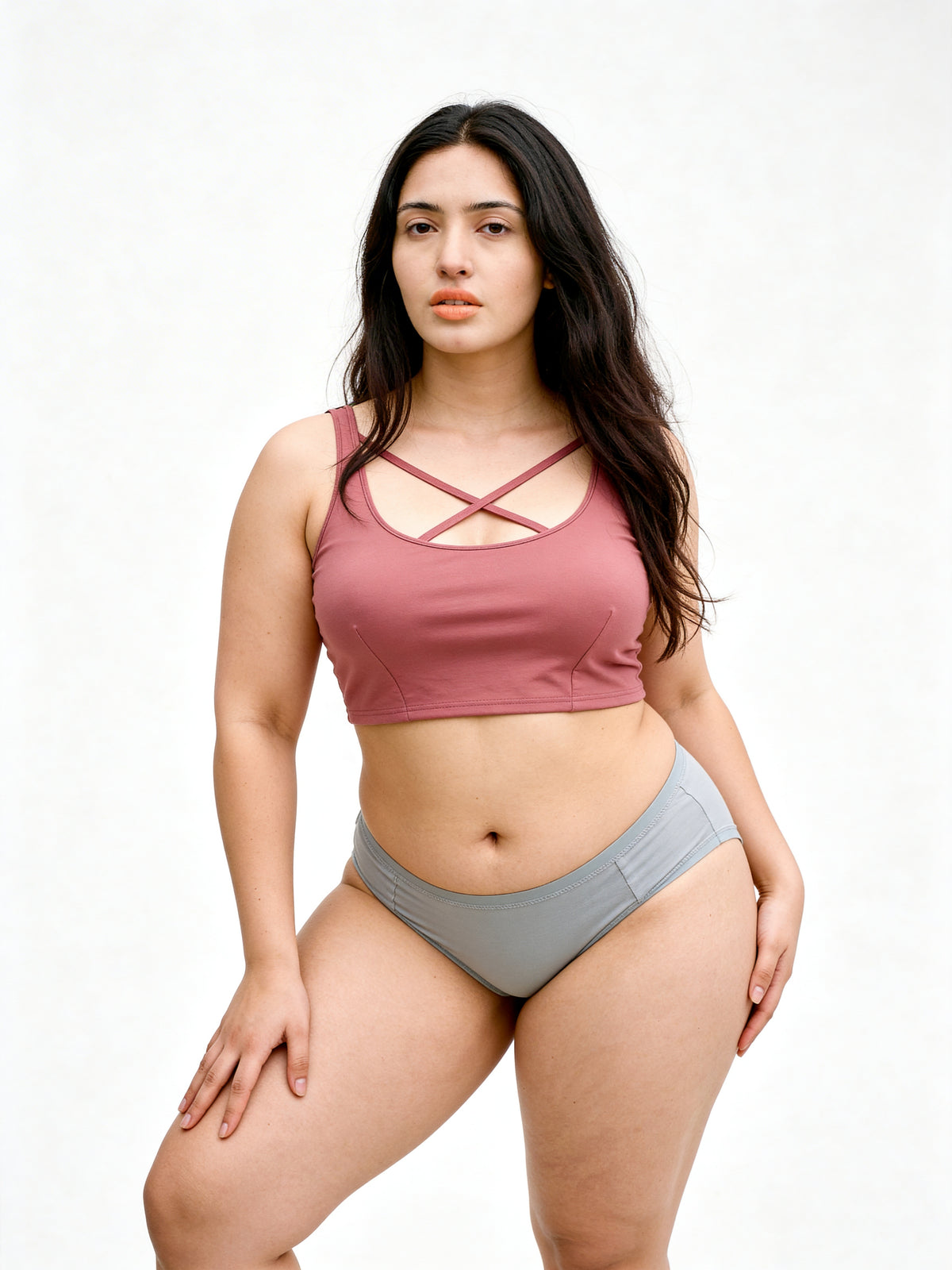 Mid Rise Full Coverage Ribbed Panty