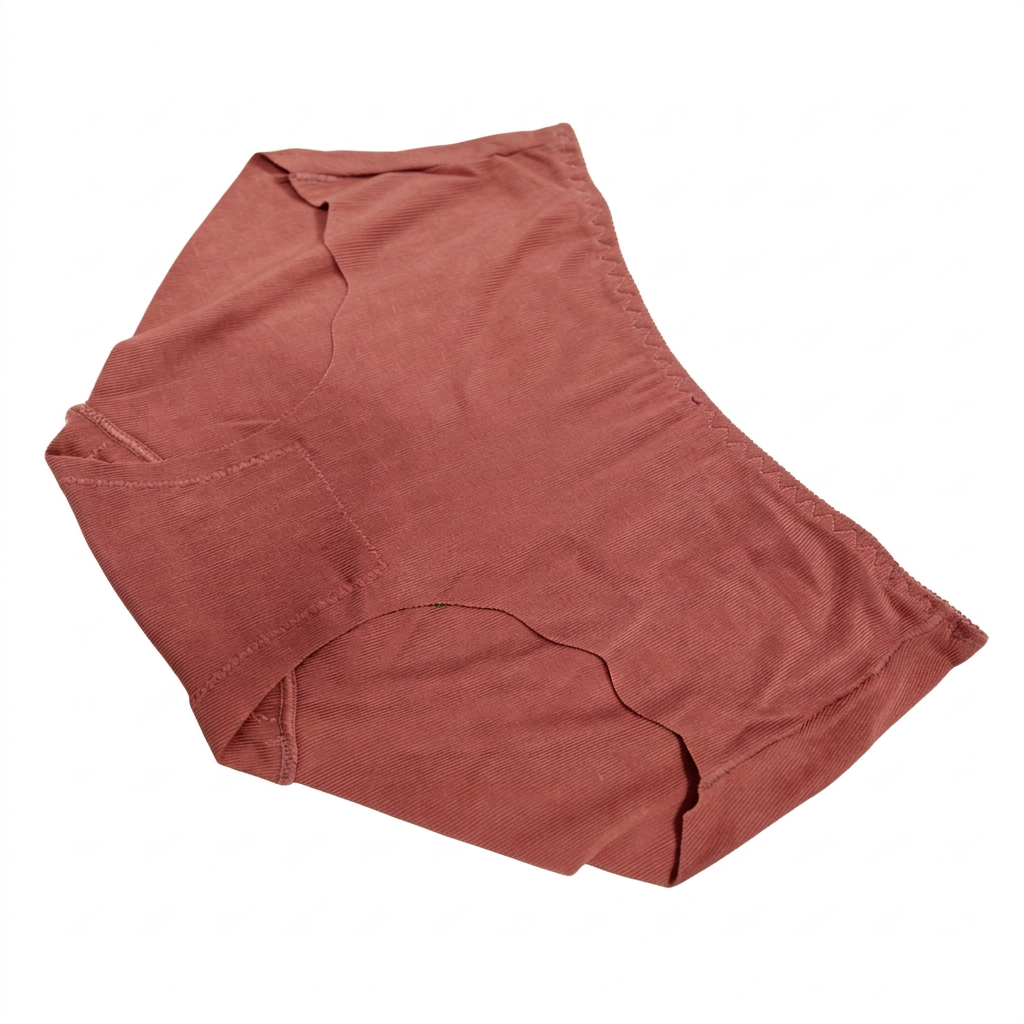 Mid Rise Scalloped Ribbed Panty