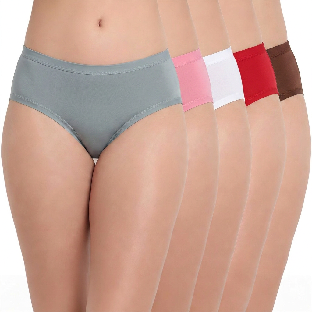 Mid Rise Full Coverage Ribbed Panty